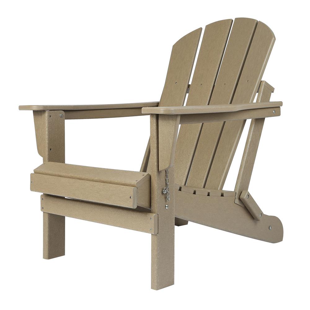 Westin Outdoor Addison Weathered Wood Folding Plastic Outdoor