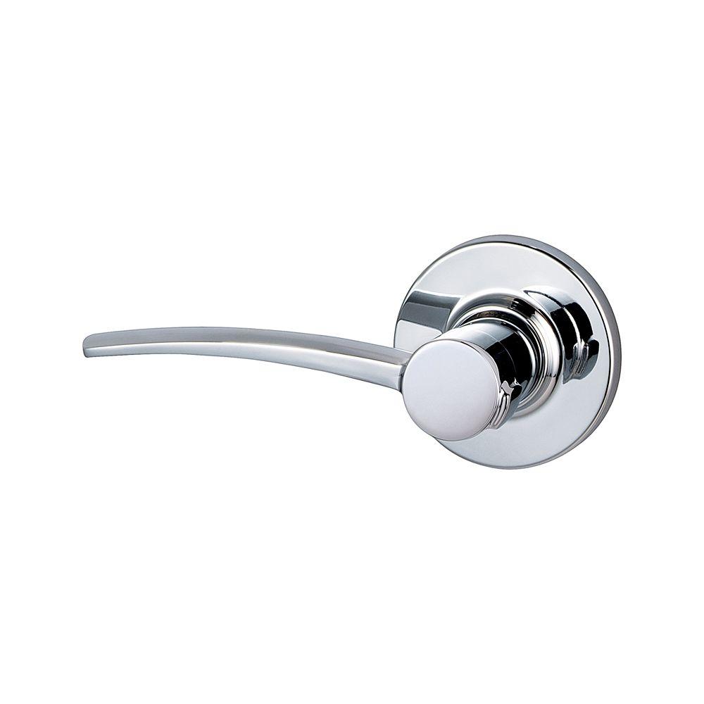 Kwikset Katara Polished Chrome Left-Handed Half-Dummy Door Lever