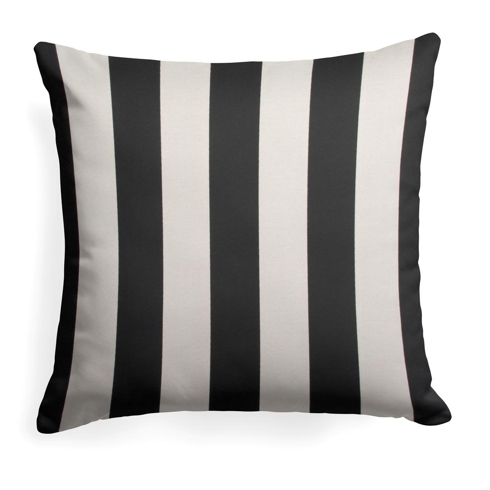 black stripe outdoor pillow