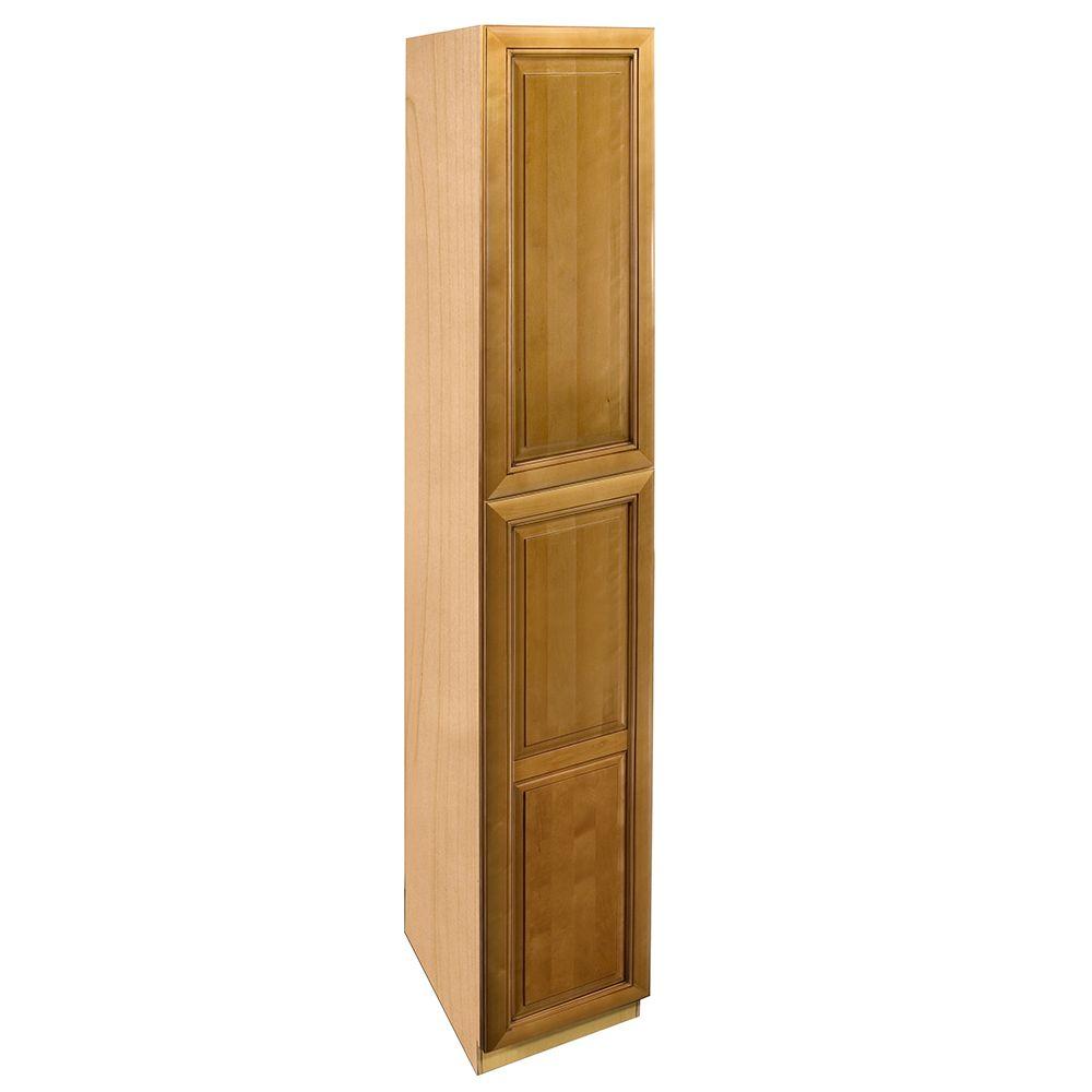 Assembled 24x84x18 In Pantry Kitchen Cabinet In Unfinished Oak