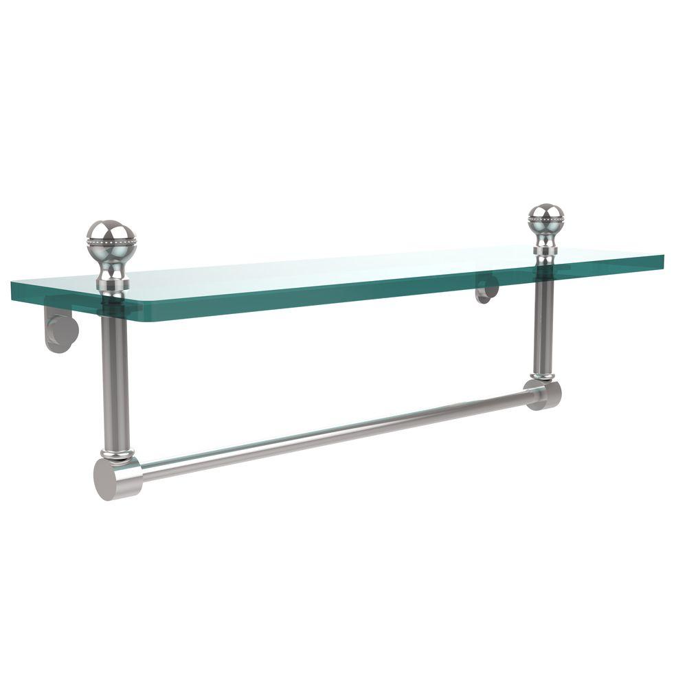 single glass bathroom shelf