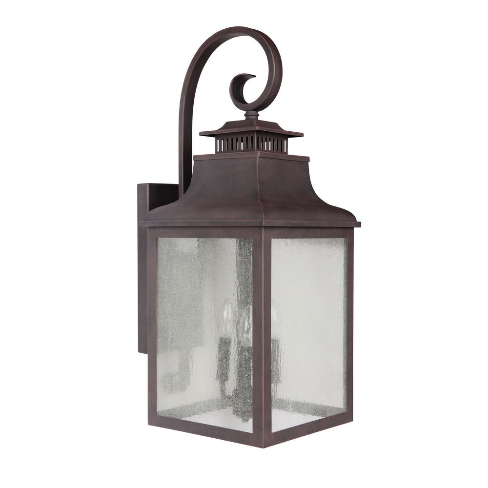 Y Decor  Morgan 3 Light Rustic Bronze Outdoor  Wall  Mount 