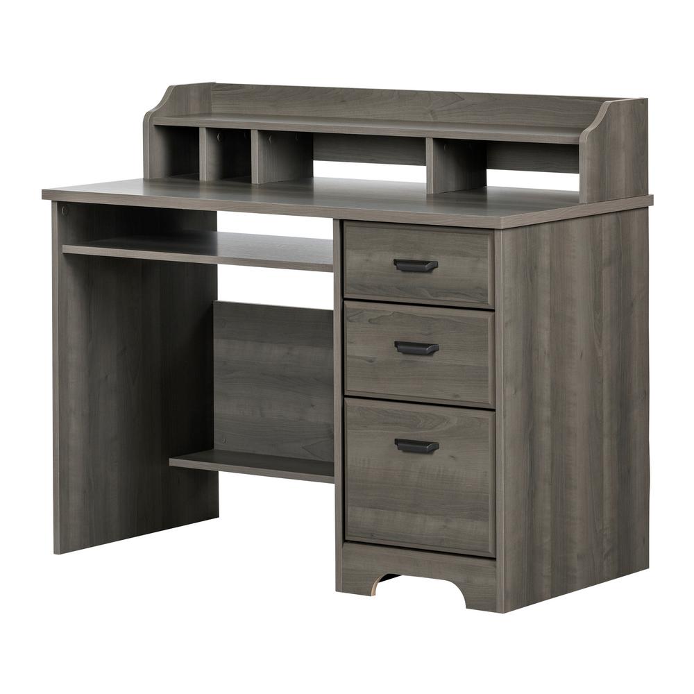 desk shore gray south maple computer hutch versa desks multiple office drawers finishes depot drawer walmart homedepot zoom hover