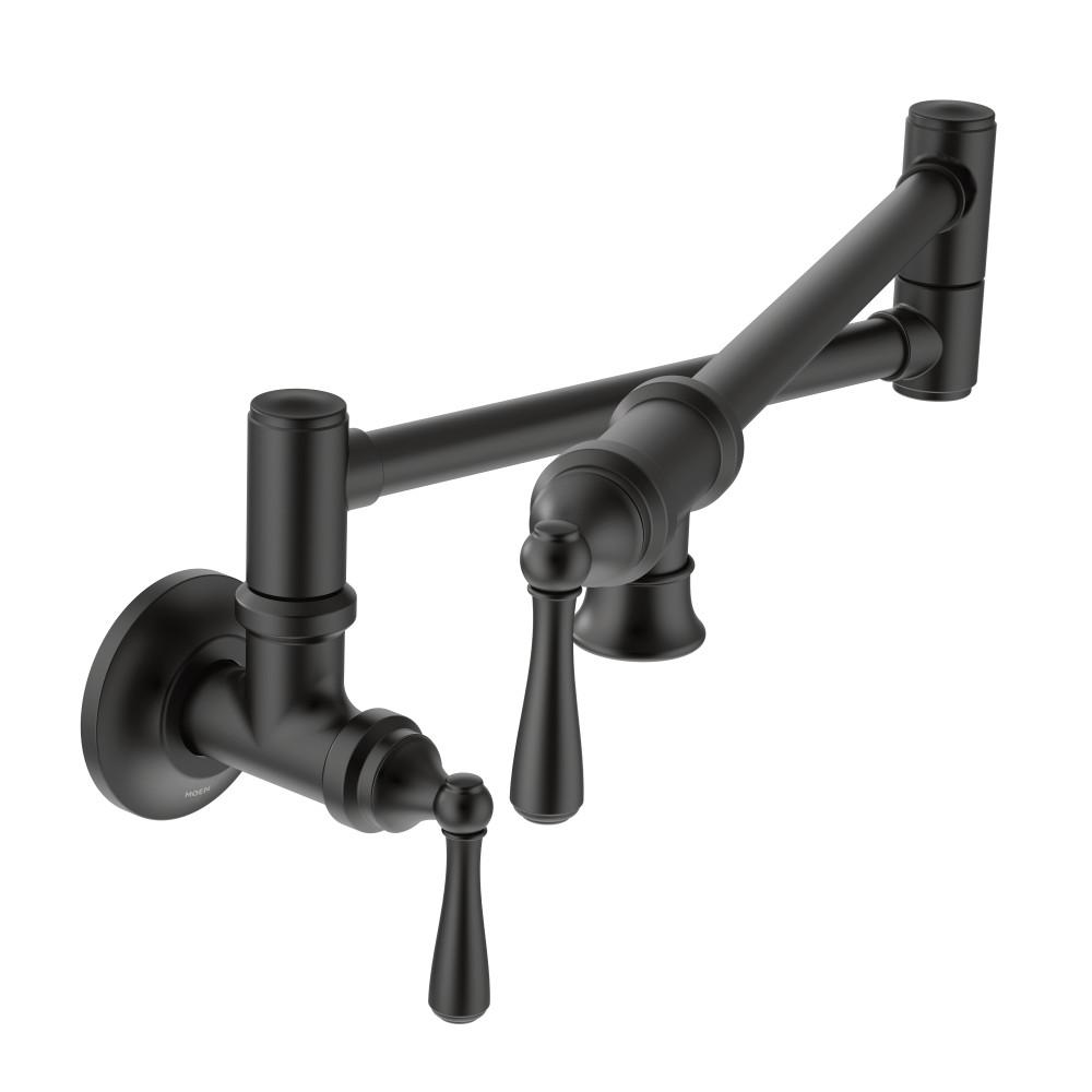 Proprietary Brand Not In List Wall Mounted Swing Arm Potfiller In Matte Black S664bl The Home Depot