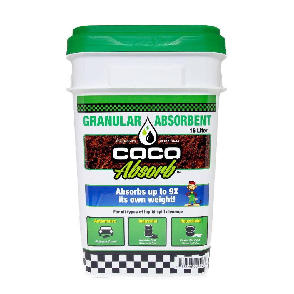 Coco Absorb 16 l Organic Spill Absorbent Bucket Loose GranularCCA16LT