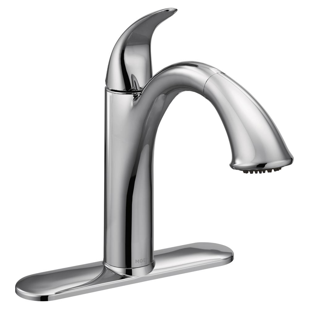 MOEN Integra SingleHandle PullOut Sprayer Kitchen Faucet in Chrome