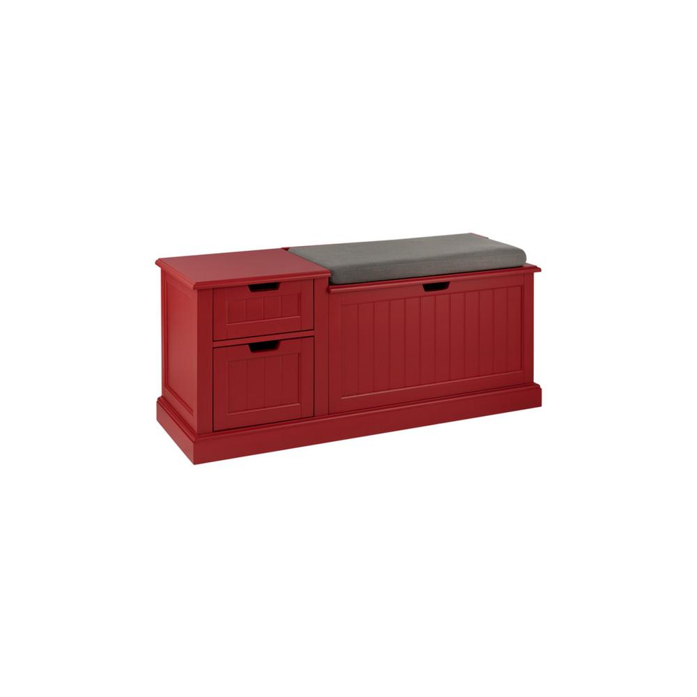 Home Decorators Collection Home Decorators Collection Chili Red Wood Entryway Bench With Flip Top And Concealed Storage 46 In W X 20 In H Sk19331br1 C The Home Depot