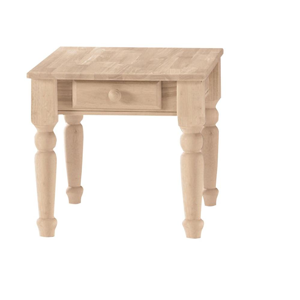 International Concepts Unfinished Storage End Table BJ7TE The Home Depot   Unfinished Wood International Concepts End Tables Bj7te 64 1000 