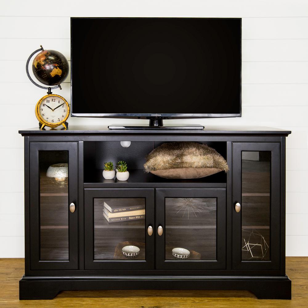 Walker Edison Furniture Company Espresso Fire Place Entertainment