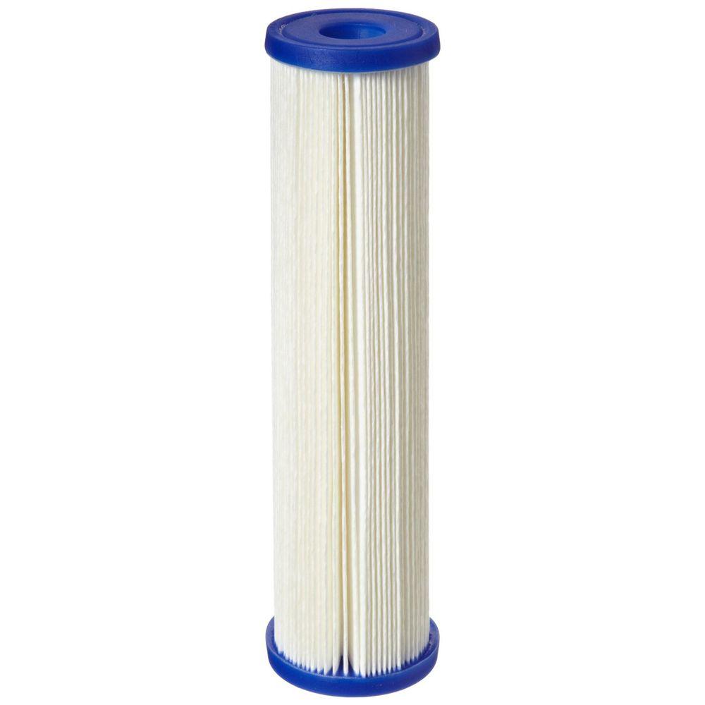 6 Polyester Pleated Water Filter cartridges 2.5 x 9.875
