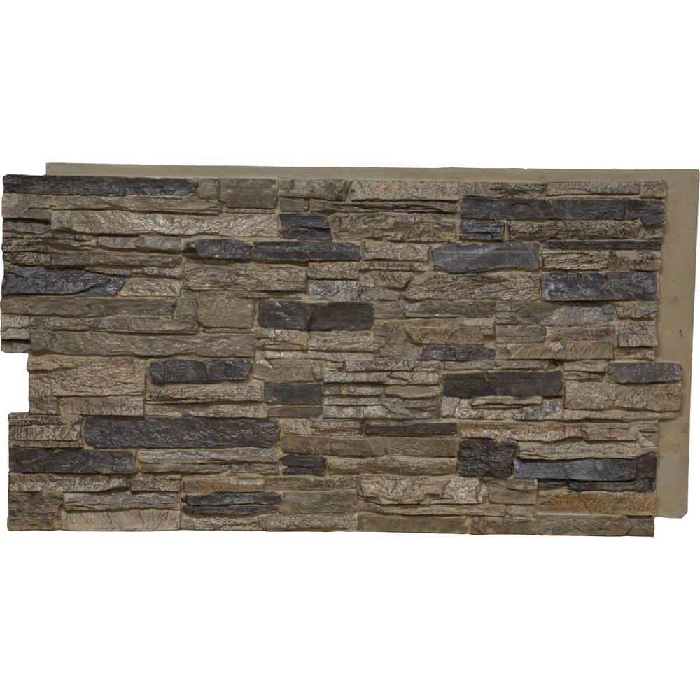 Ekena Millwork 45-3/4 in. x 24-1/2 in. Canyon Ridge Stacked Stone ...