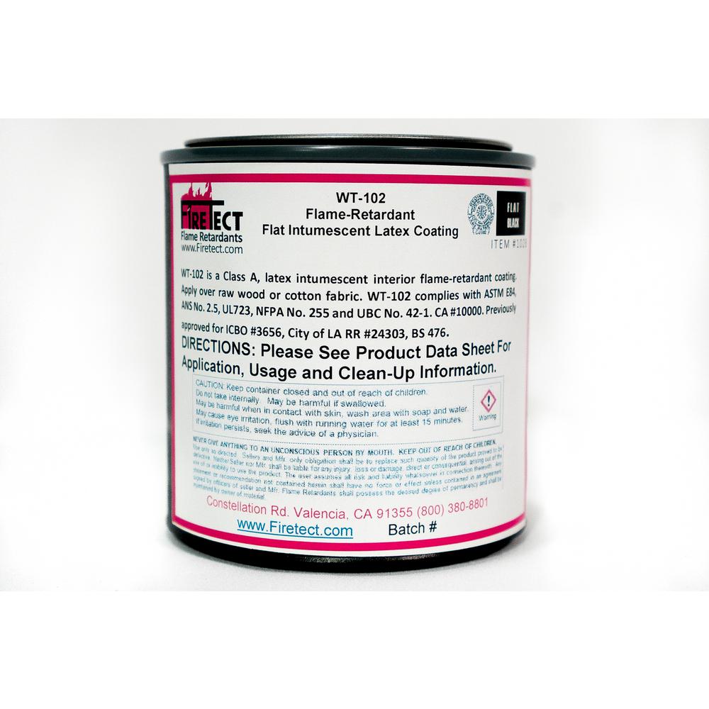 Firetect WT102 8 oz. Black Flat Latex Intumescent Fireproofing Flame