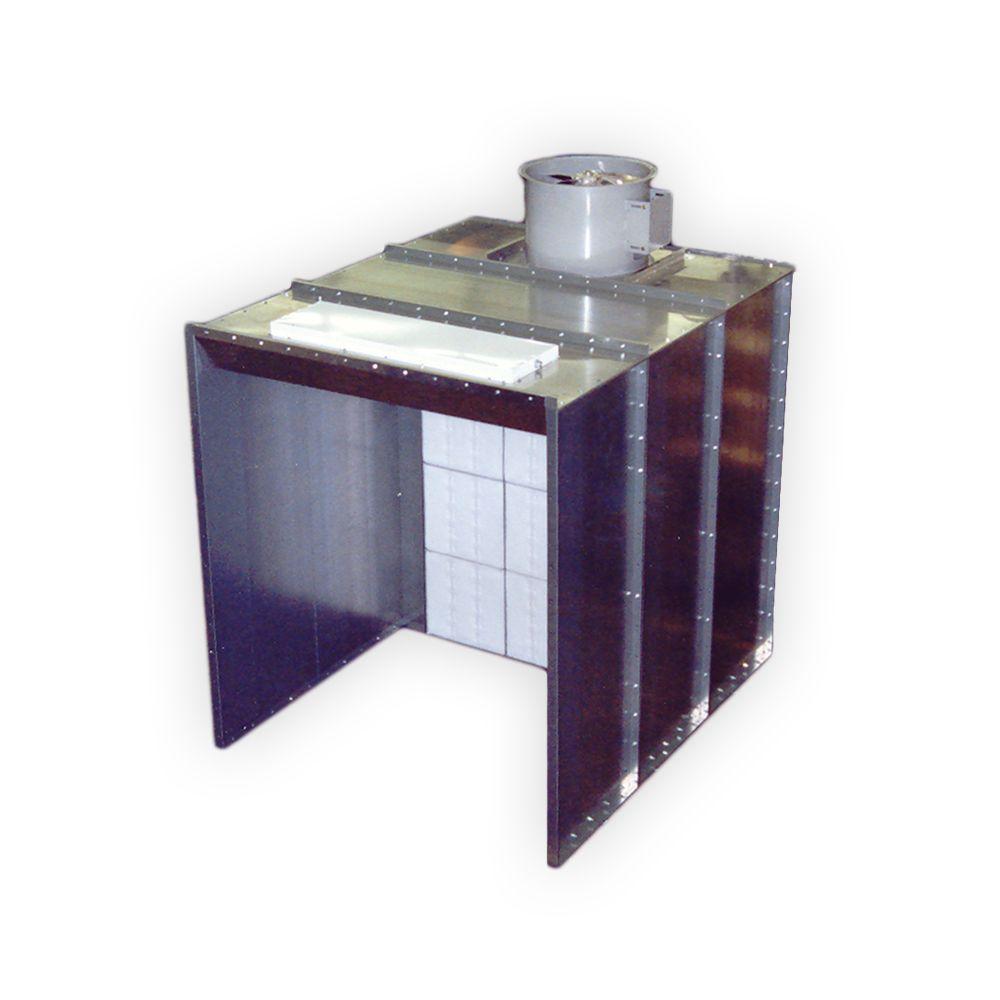 COLMET 10 ft. x 7 ft. x 5 ft. Open Front Spray Booth with Exhaust Duct