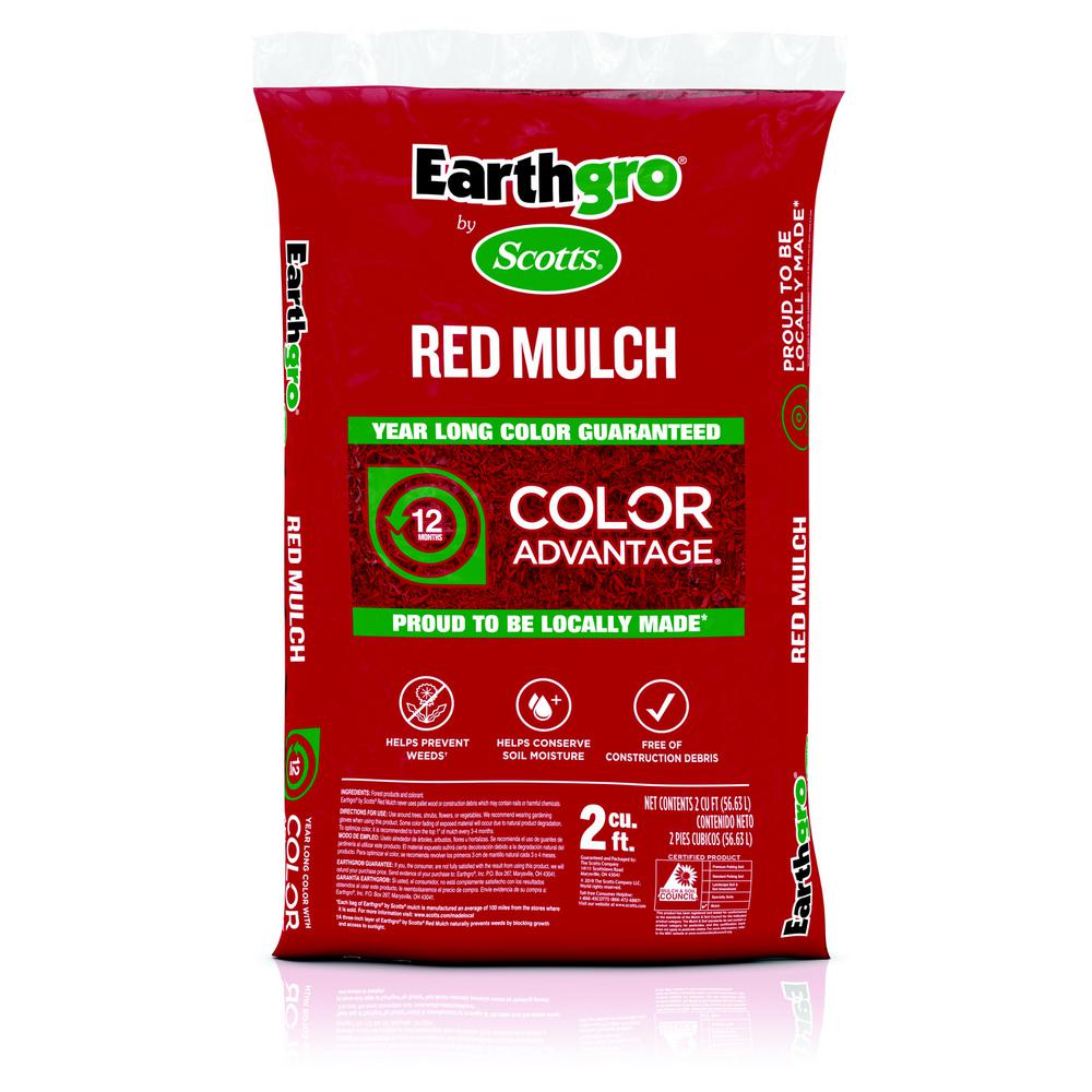 Earthgro 2 cu. ft. Red Mulch-88452180 - The Home Depot