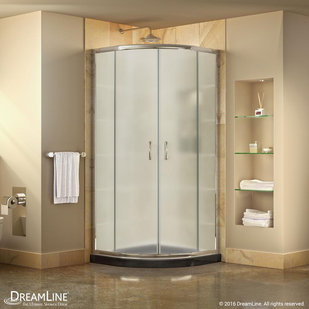 Round Shower Doors Showers The Home Depot Semi Frameless Corner Sliding Shower Enclosure
