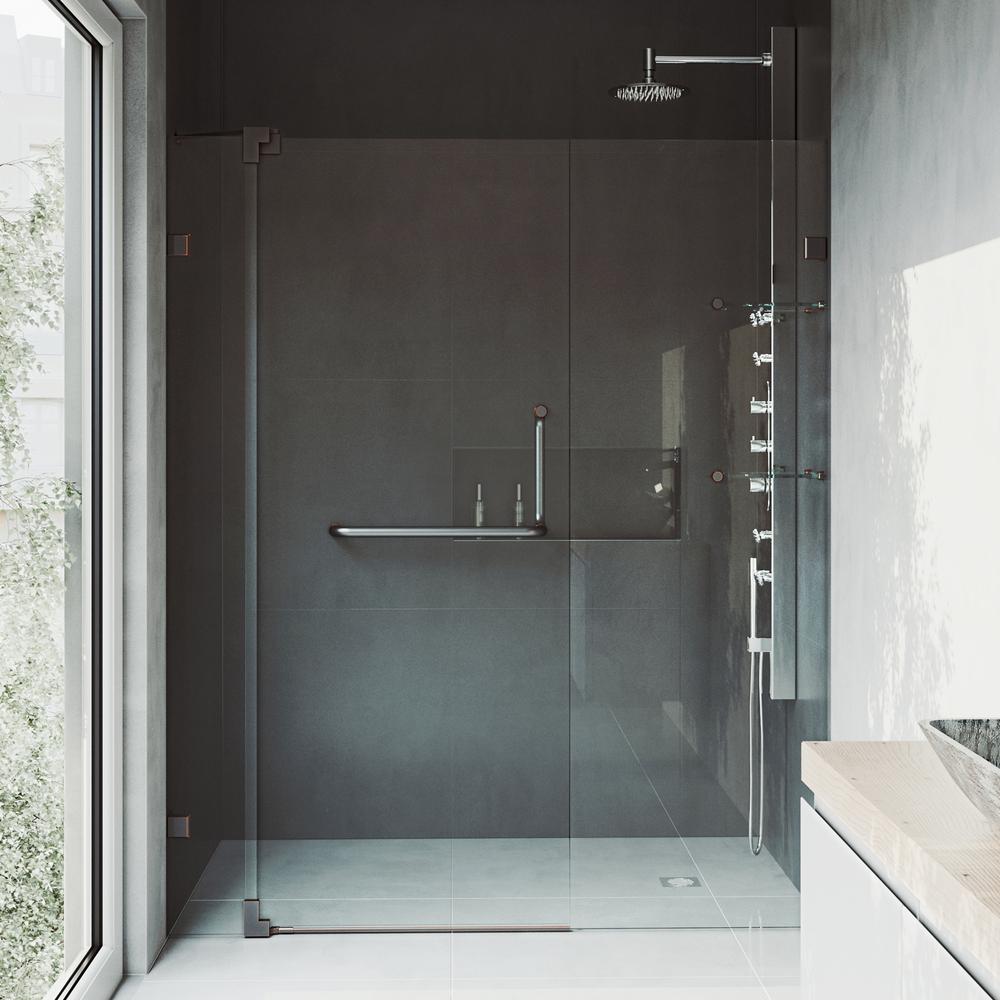 Vigo Pirouette 48 To 54 In X 72 In Frameless Pivot Shower Door