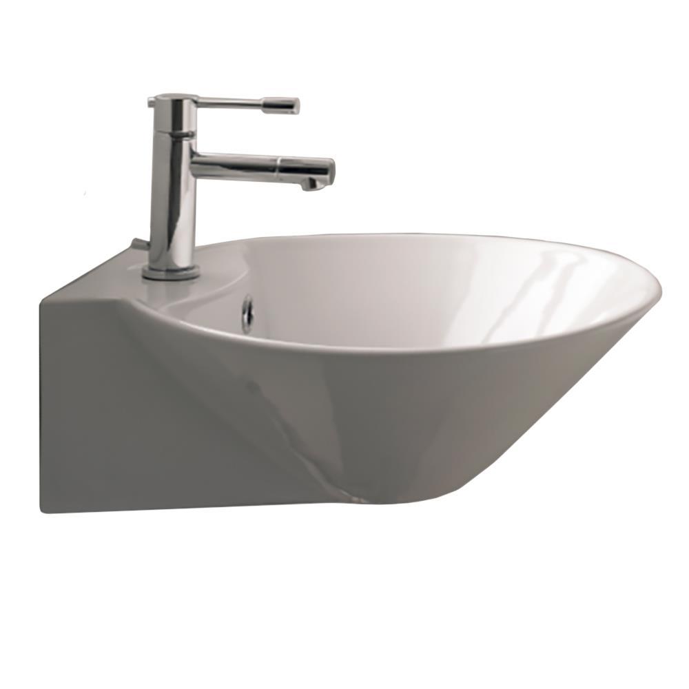Nameeks Cono Wall Mounted Bathroom Sink In White