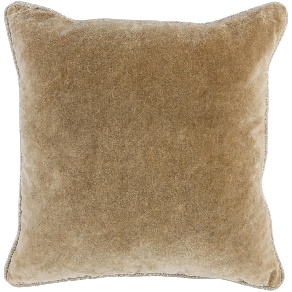 Classic Home Kosas Home Harriet Velvet 18-inch Square Throw Pillow  Wheat