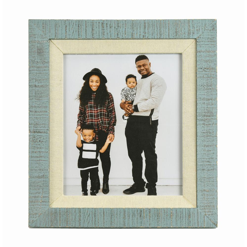 UPC 000337857391 product image for Fetco Dennisport Linen and Wood 8 in. x 10 in. Picture Frame, Blue | upcitemdb.com