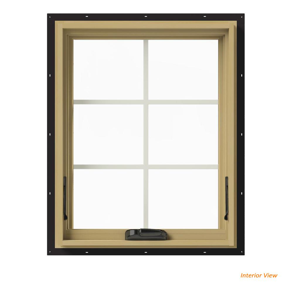 JELD WEN 24 In X 30 In W 2500 Series Black Painted Clad Wood