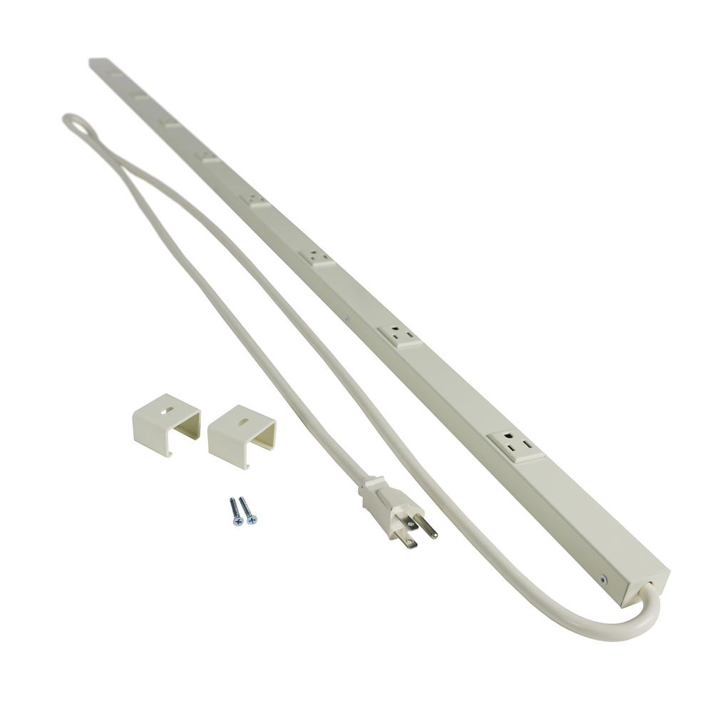Outlet Strip,6 Outlet,15A,9-5//8/" L,Wht 52NY43
