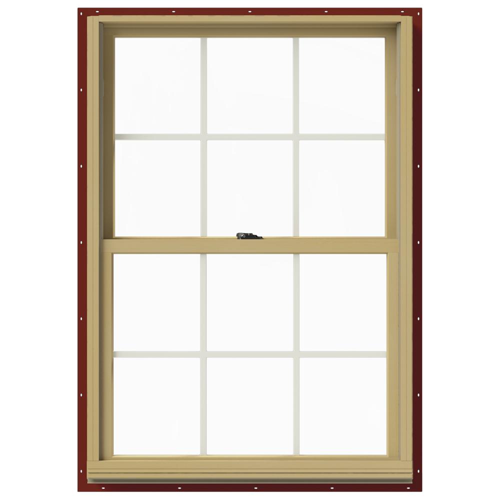 JELDWEN 33.375 in. x 48 in. W2500 Double Hung Aluminum Clad Wood