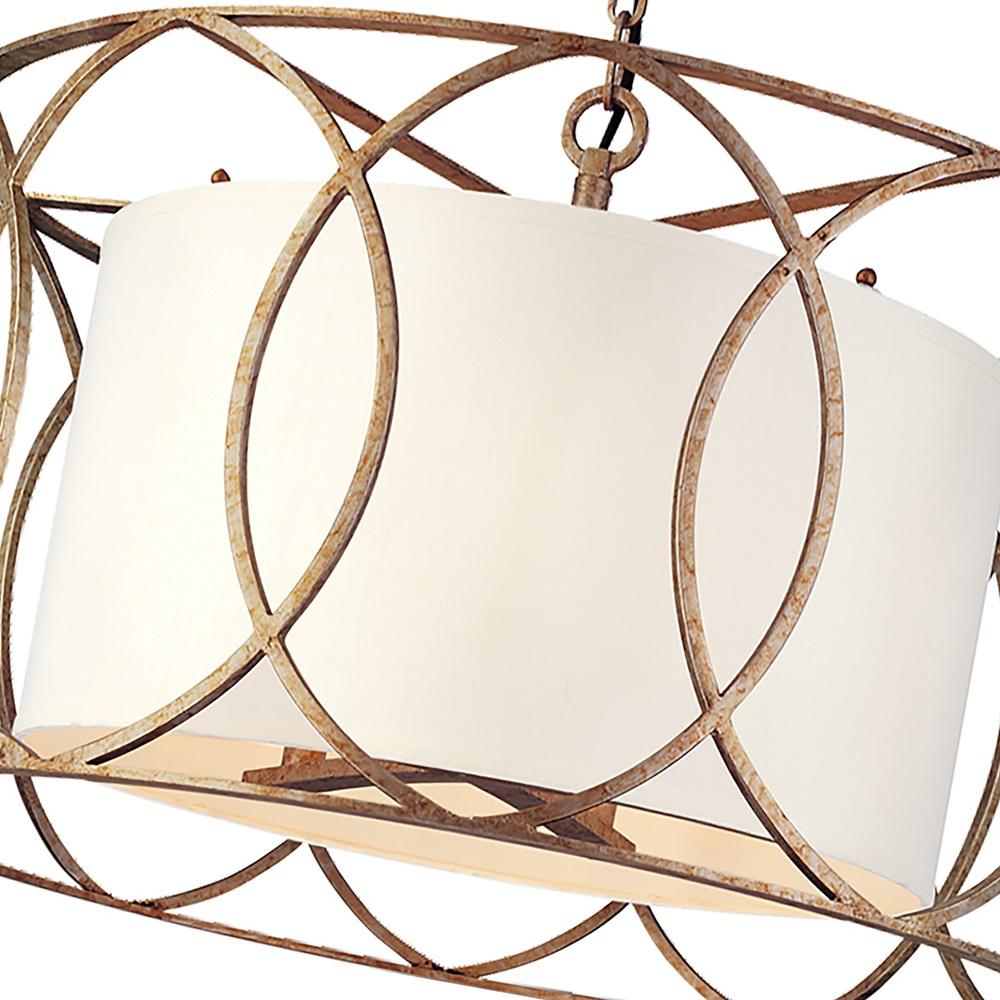 Troy Lighting Sausalito 5 Light Silver Gold Pendant F1285sg The Home Depot 5 Light Silver Gold Pendant F1285sg
