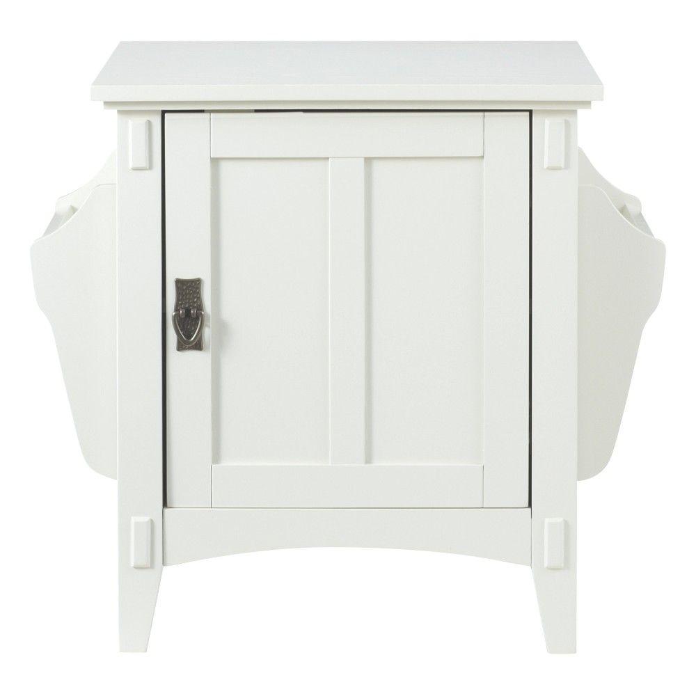 Home Decorators Collection End Table White Tables Accent White Storage End Table