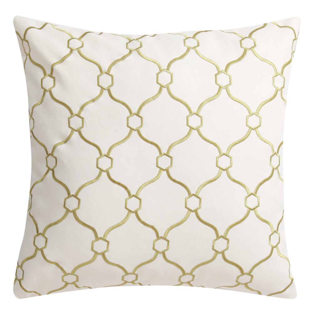 Sage Green Chainmail Decorative Pillow P0044 2020p The Home Depot Sage Green Chainmail Decorative Pillow