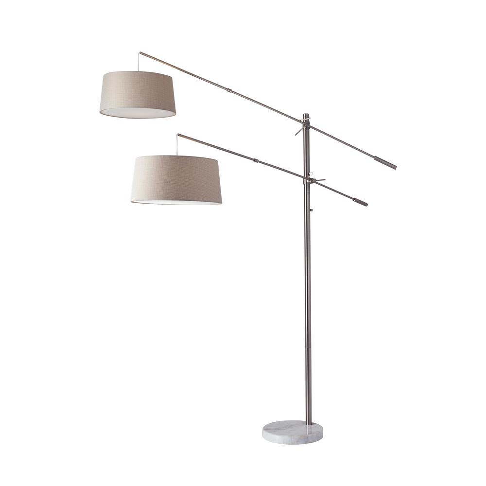 Adesso Manhattan 102 In Steel Floor Lamp 5275 22 The Home Depot Adesso Manhattan 102 In Steel Floor