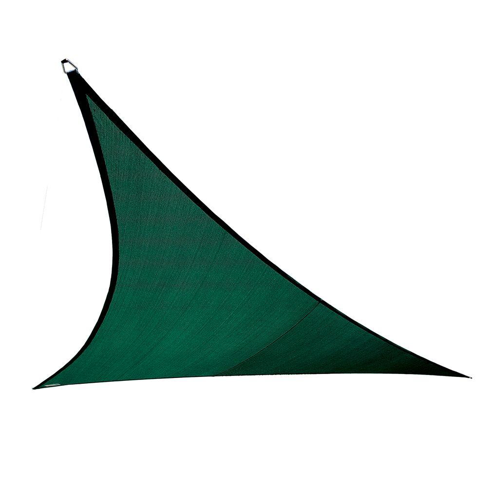 Coolaroo Coolhaven 15 ft. x 12 ft. x 9 ft. Green Right Triangle Heritage Shade Sail473846 The