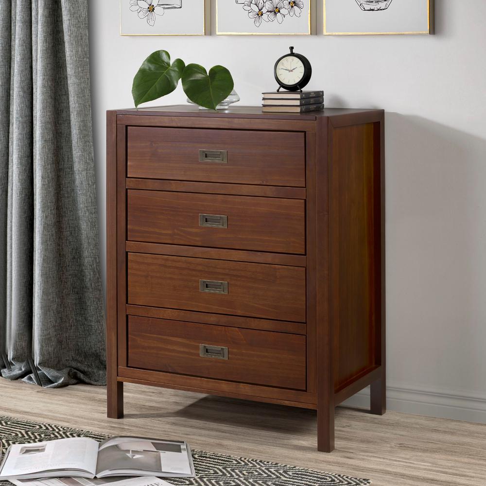 Welwick Designs 40" Classic Solid Wood 4Drawer Chest