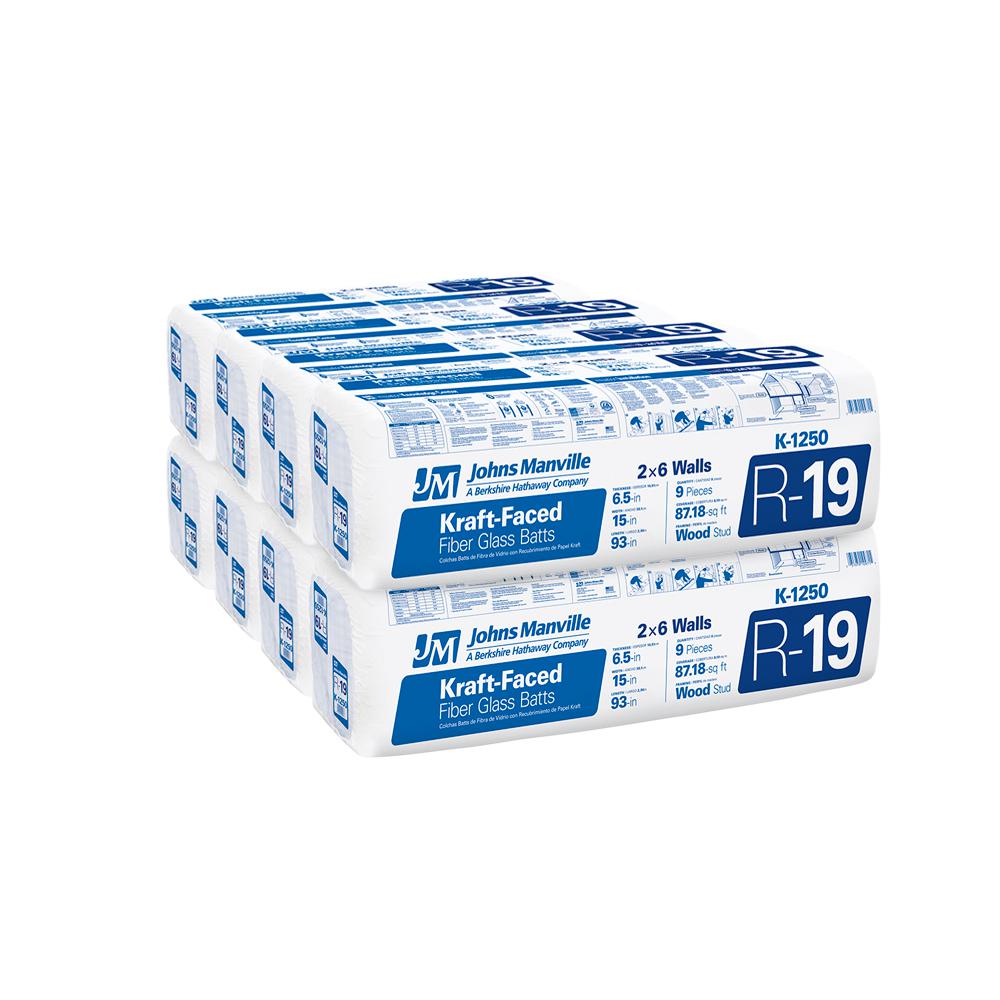 Johns Manville R 19 Comforttherm Faced Fiberglass Insulation Batt