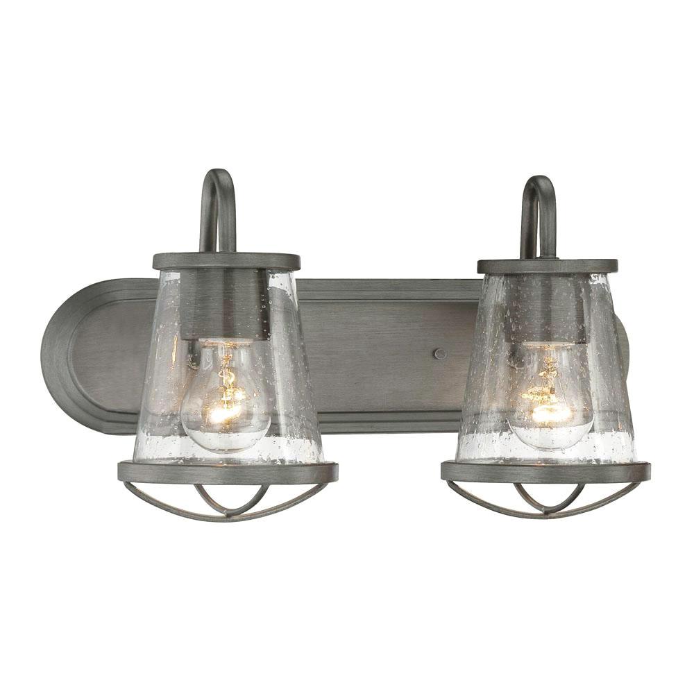 Home Decorators Collection Georgina 2-Light Weathered Iron Vanity Light