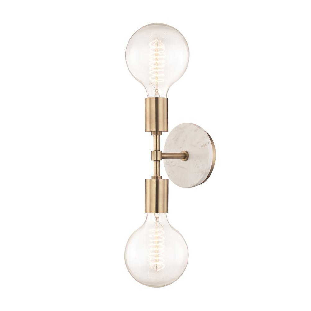 Mitzi By Hudson Valley Lighting Chloe 2 Light Aged Br Wall Sconce Mitzi By Hudson Valley Lighting Chloe 2 Light Aged Br Wall Sconce
