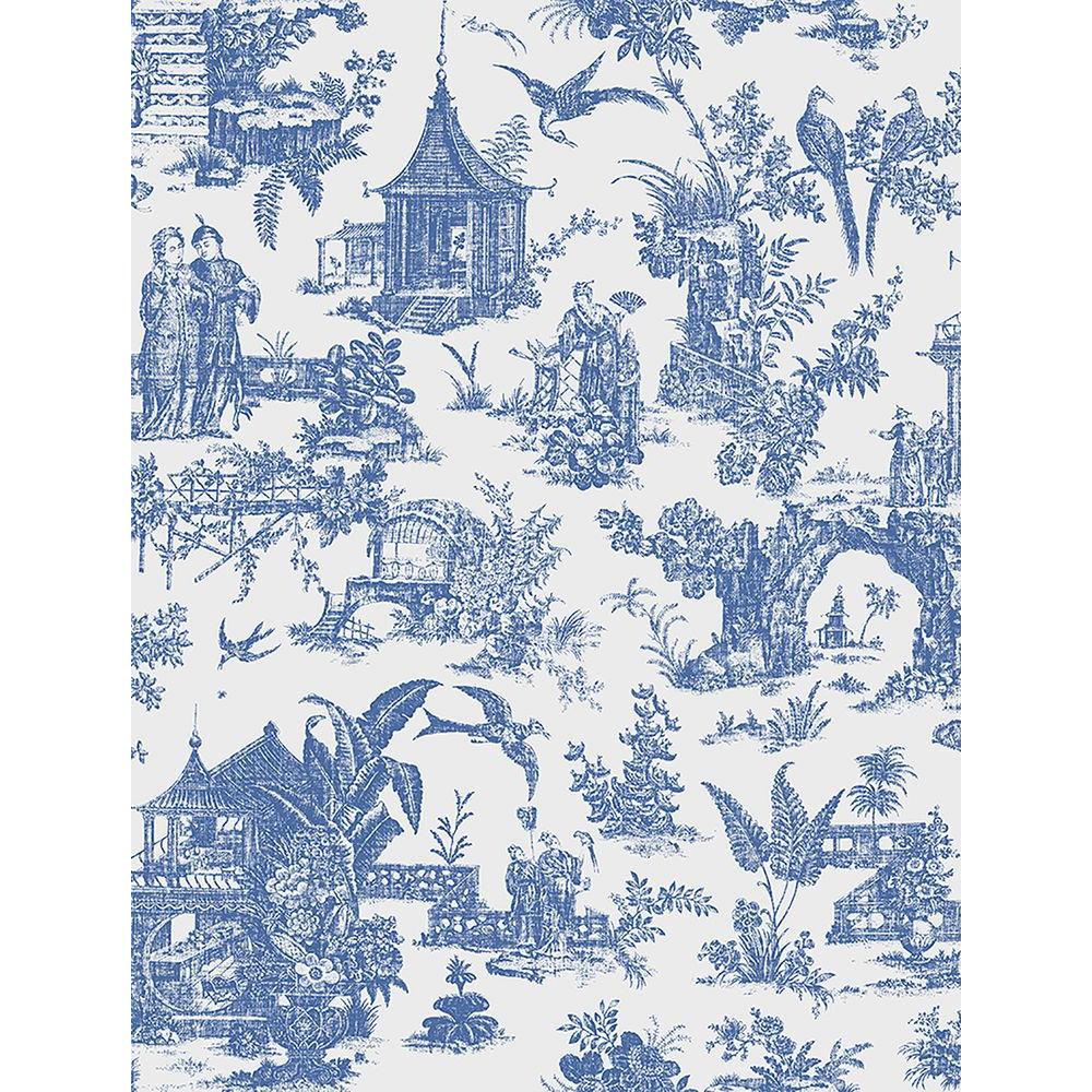 Brewster Sage Blue Toile Wallpaper 2686-21767 - The Home Depot