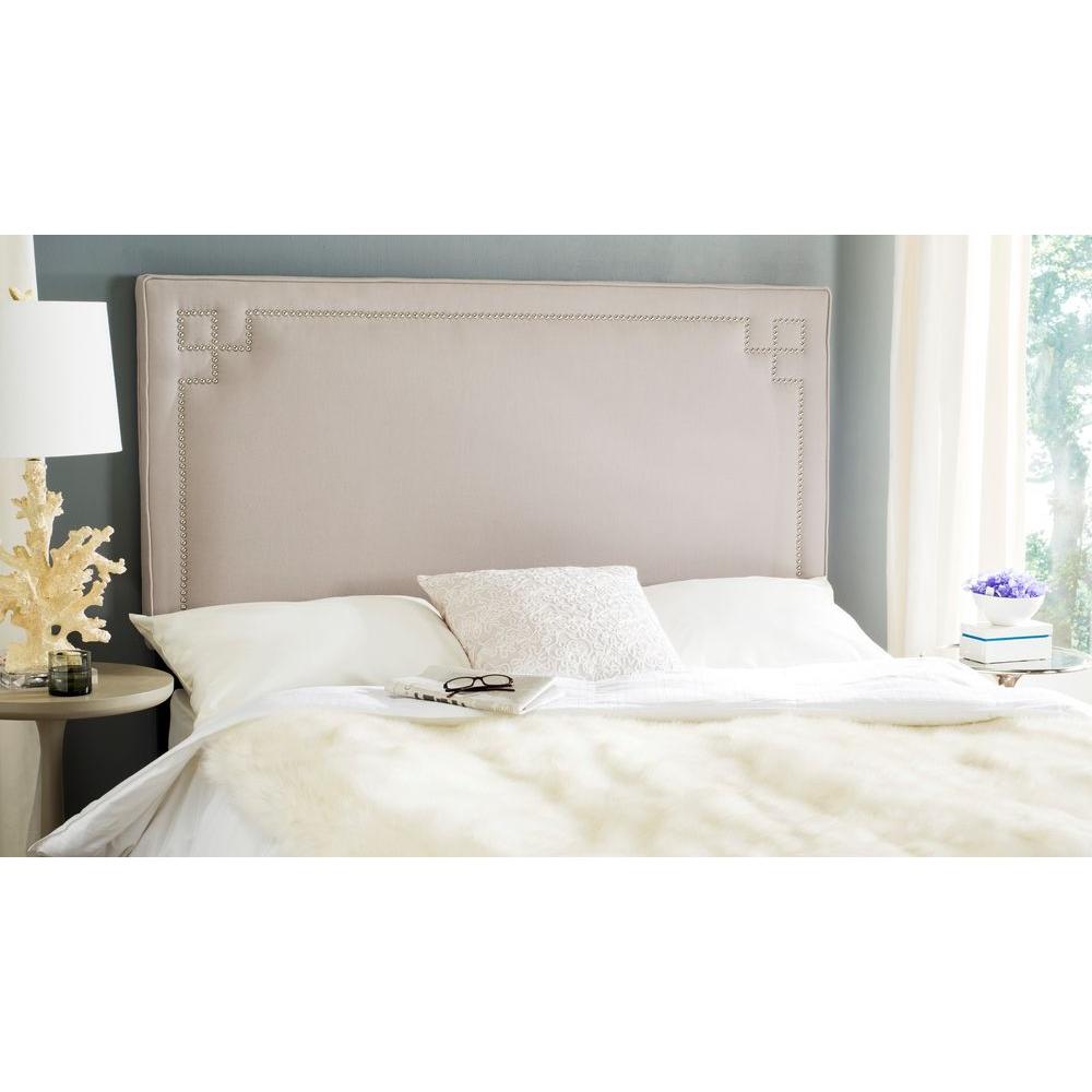 Safavieh Remington Taupe Full Headboard Mcr4013a The Home Depot Safavieh Remington Taupe Full Headboard