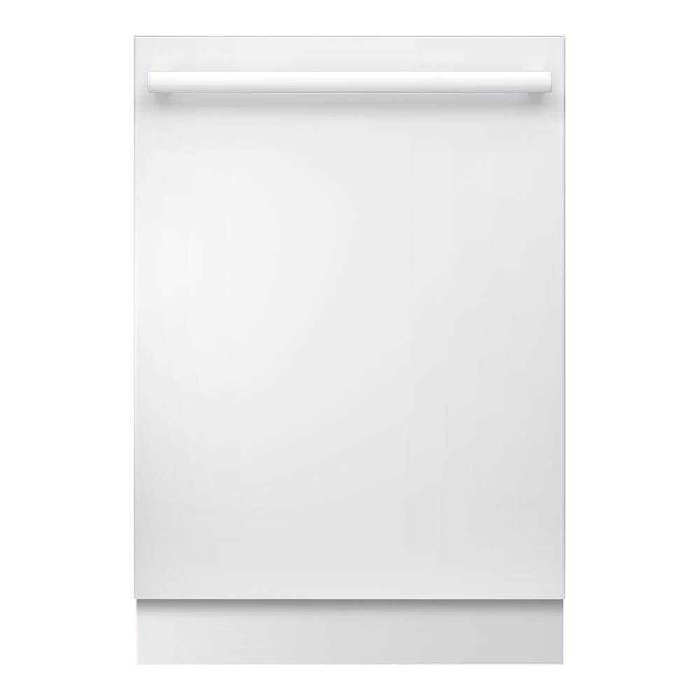 Samsung 24 in. Front Control Dishwasher in White with Plastic Tub and Stainless Steel Interior