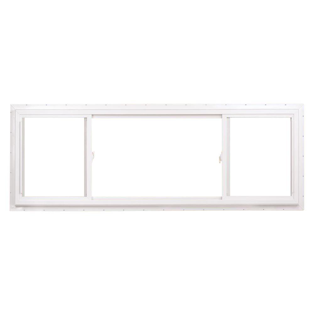 American Craftsman 84 In X 48 In 50 Series Right Handed Sliding Reversible Fin Vinyl Window In 2544