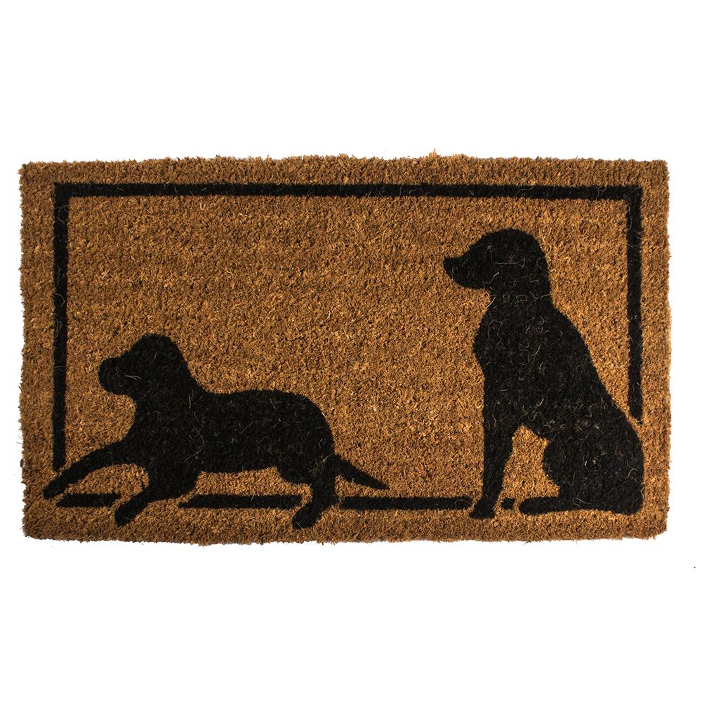 Dogs Interior Exterior Entryways Door Mats The Home Depot Dog Silhouettes 18 In X 30 Coconut Fiber Door Mat