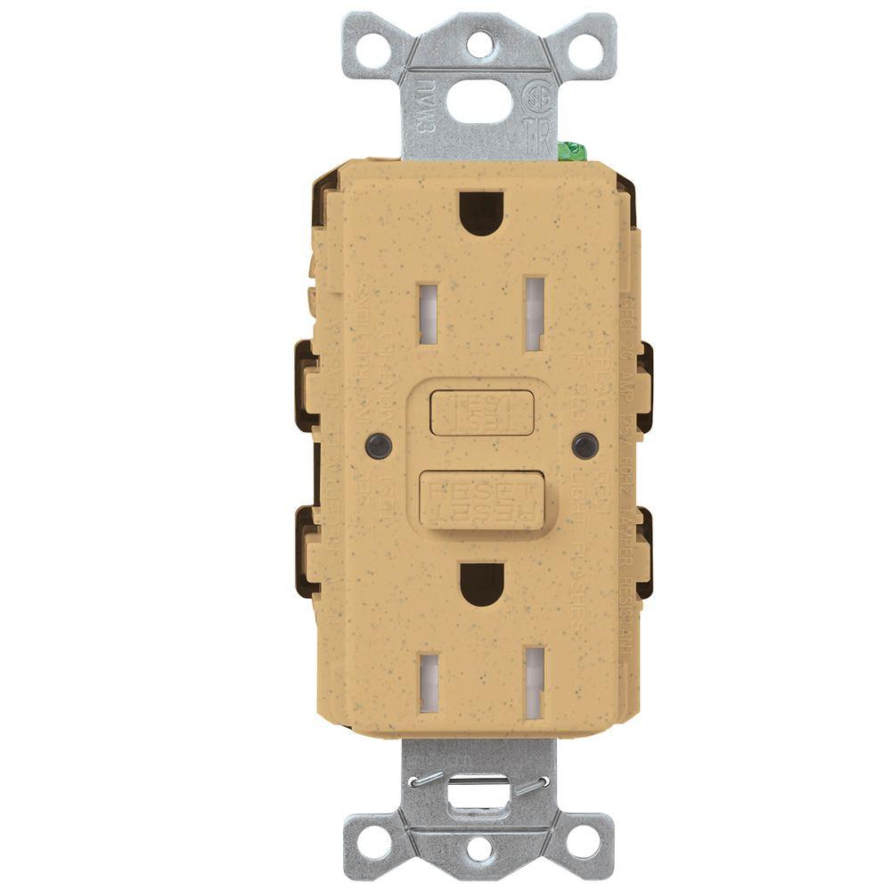 Lutron Satin Colors 15Amp TamperResistant GFCI Duplex Receptacle