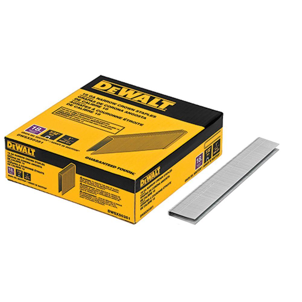 Dewalt 1 inch Leg x 7/32 inch 18-Gauge Crown Glue Collated Steel Staples (5,000... by DEWALT