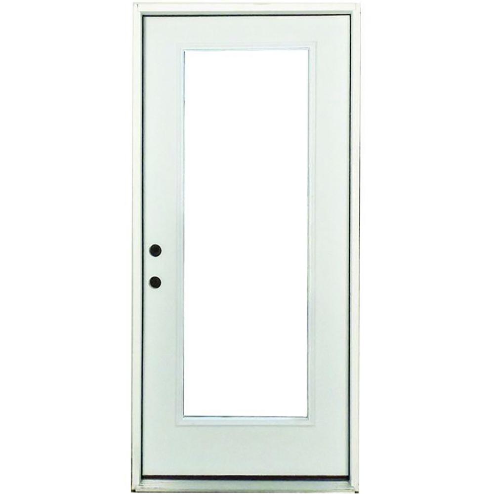 Steves & Sons 32 In. X 80 In. Premium Right-Hand Full Lite Primed White ...