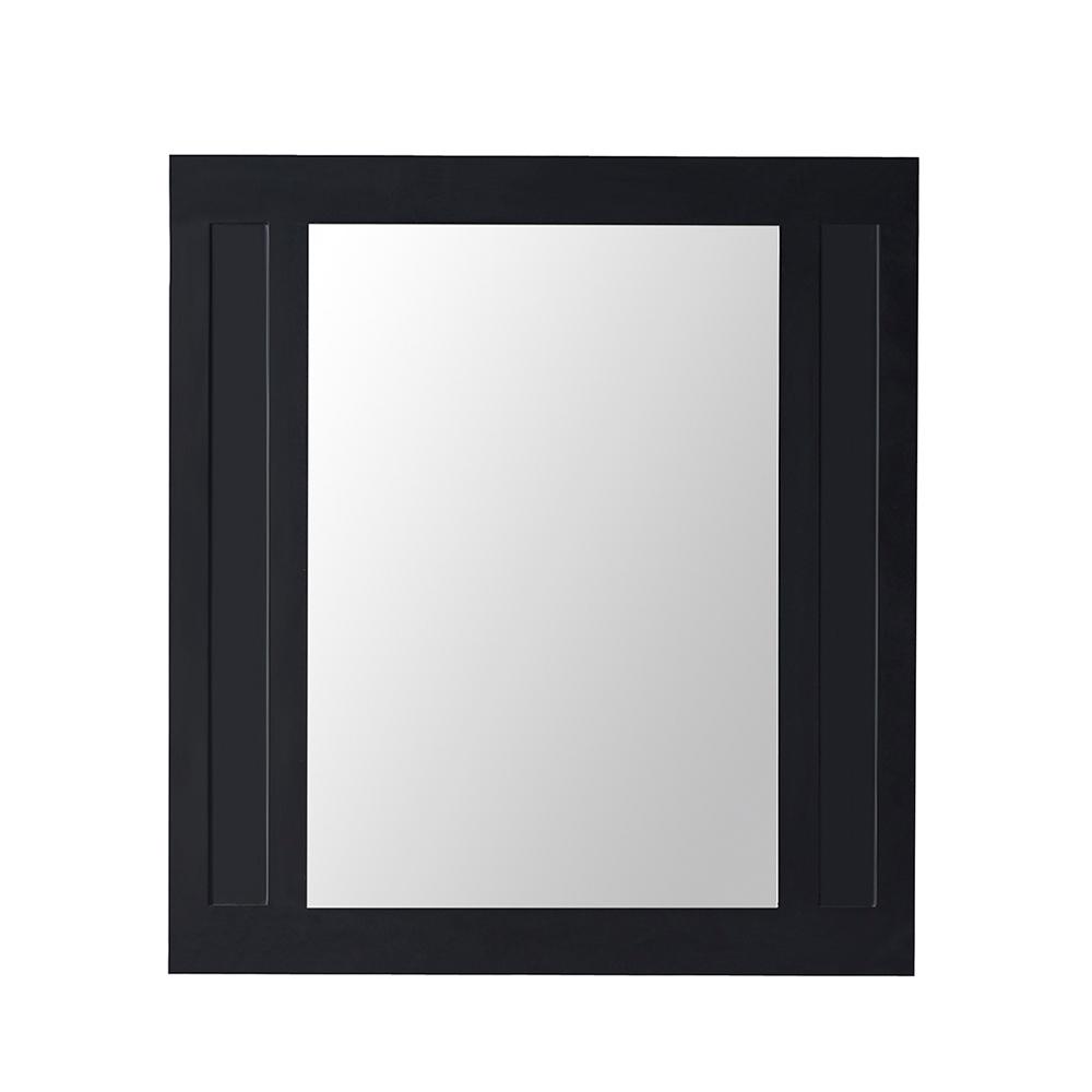 Black Bathroom Mirrors Bath The Home Depot Framed Wall Mirror In Black