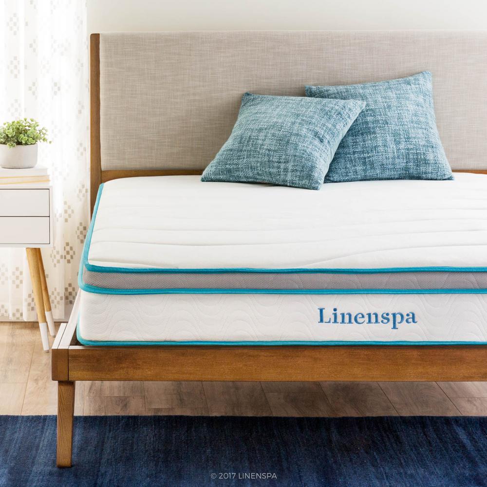 LINENSPA 8 Inch Memory Foam and Innerspring Hybrid Mattress – Twin Mattress – Bed in a Box – Medium Firm Mattress (B01IU6RJYA)