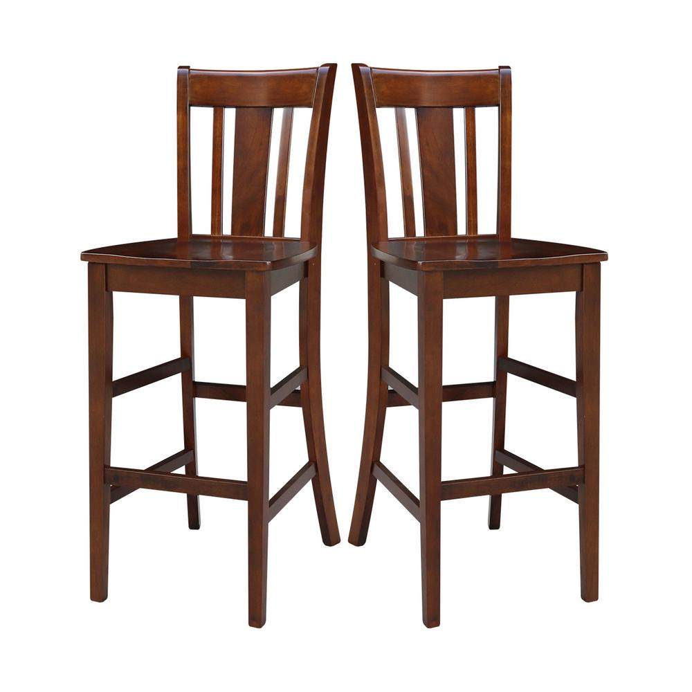 International Concepts X Back 24 in. Espresso Bar Stool-S581-6132 - The ...