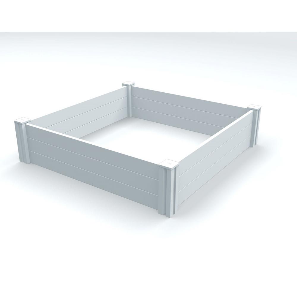 Vita Garden Classic 48 in. x 11 in. White Vinyl Raised GardenVT17108