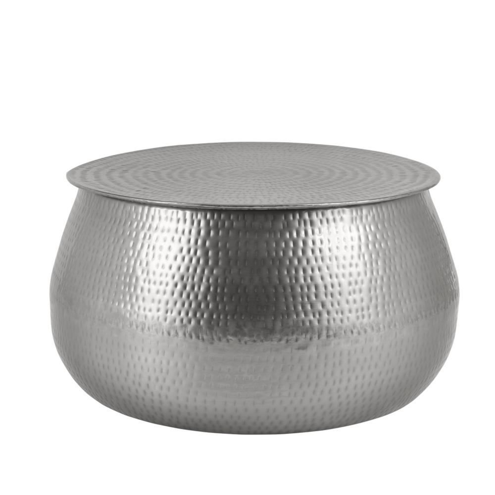 Home Decorators Collection Calluna 31 In Silver Medium Round Metal Coffee Table With Lift Top Dc14 8445 The Home Depot