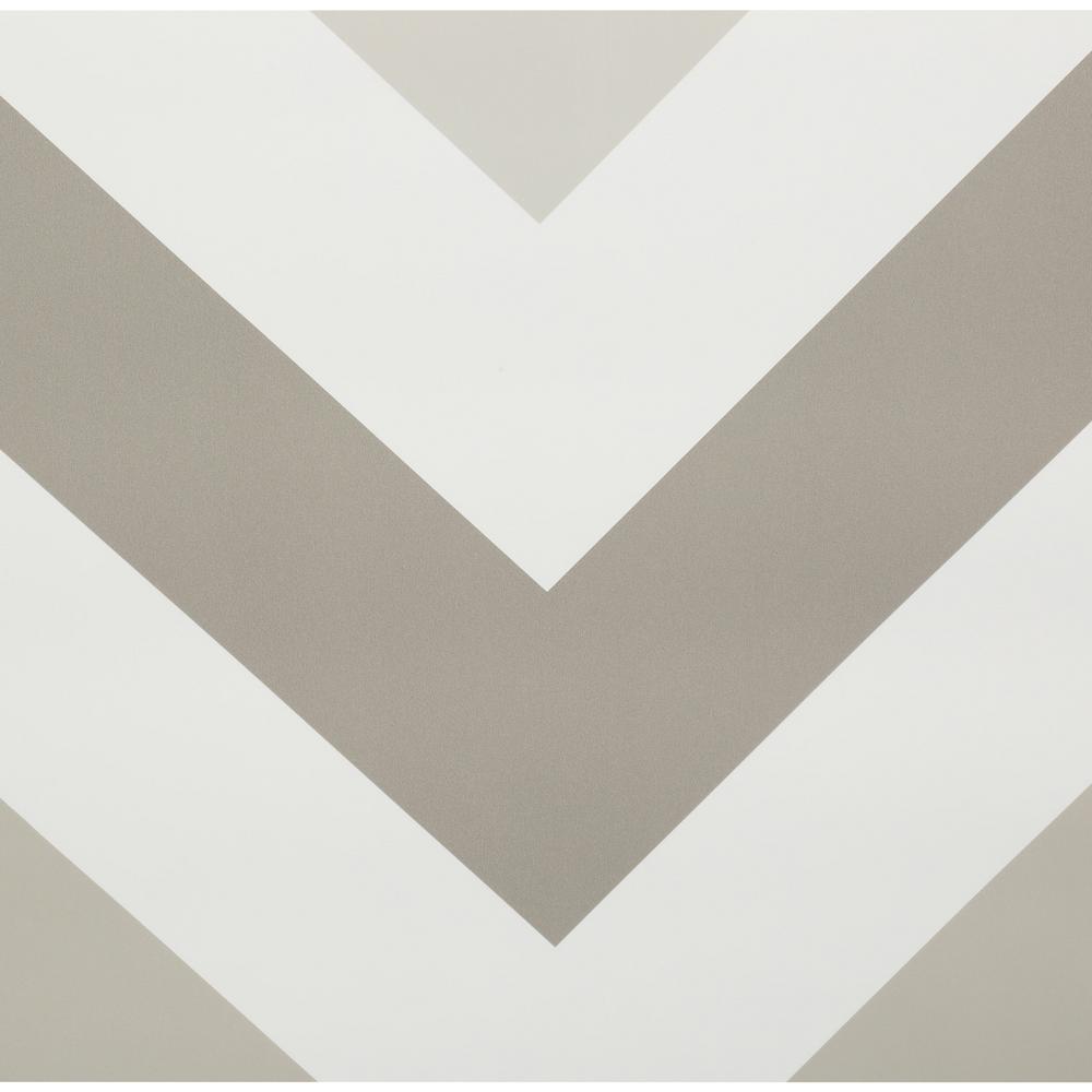 NuWallpaper 30.75 sq. ft. Taupe Zig Zag Peel and Stick WallpaperNU1416