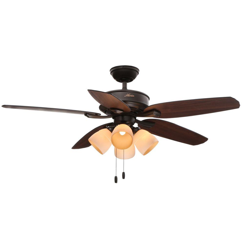 Hunter Channing 52 in. Indoor New Bronze Ceiling Fan with ...